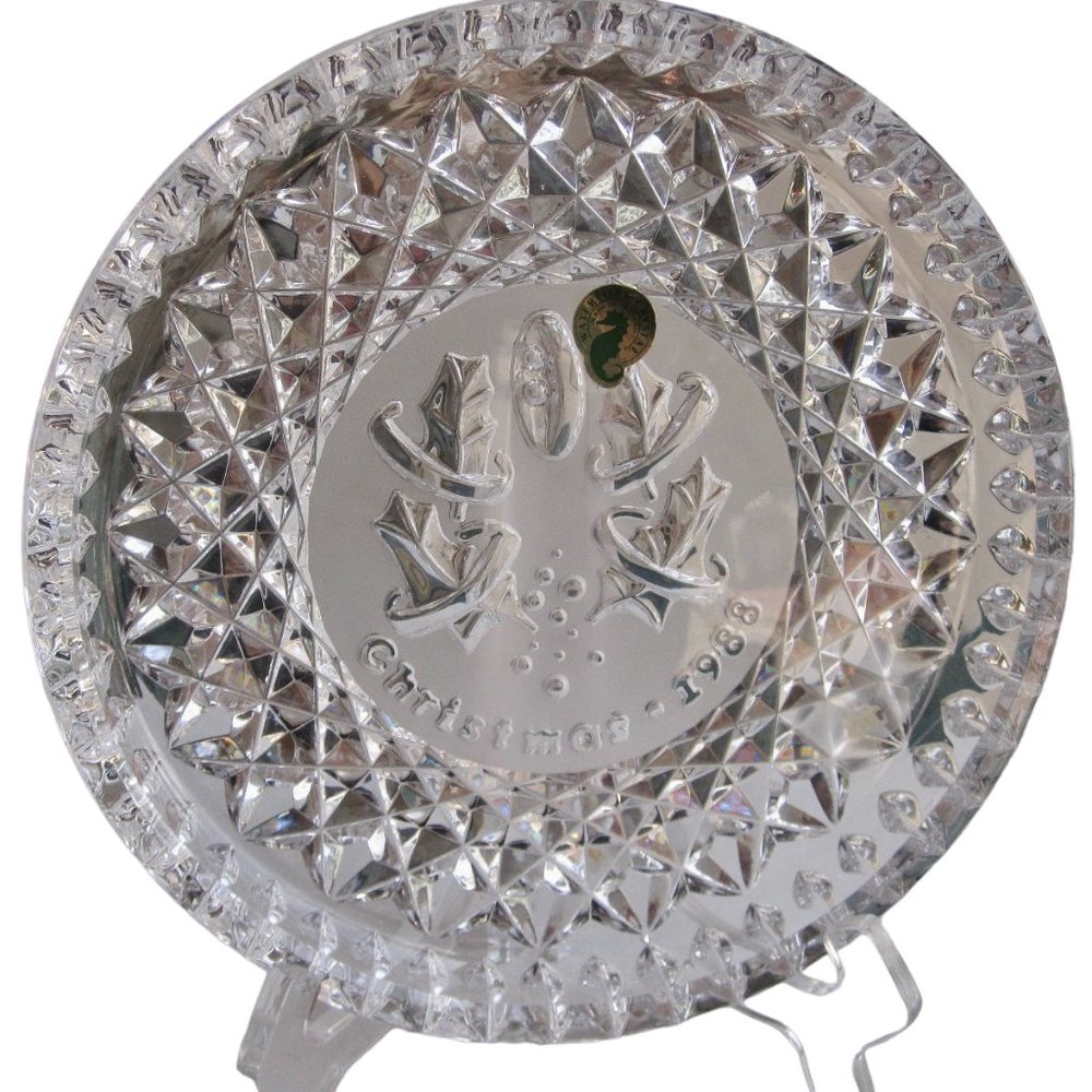 Waterford Irish Crystal 12 Days of Christmas 1988 Annual Plate 5 Golden Rings